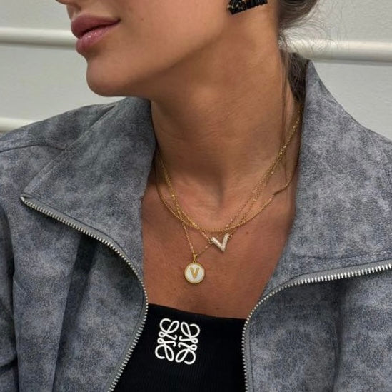 Initial Round Pendant