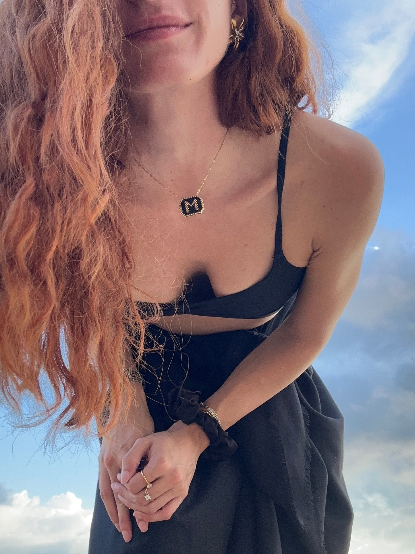 Handmade Black Initial