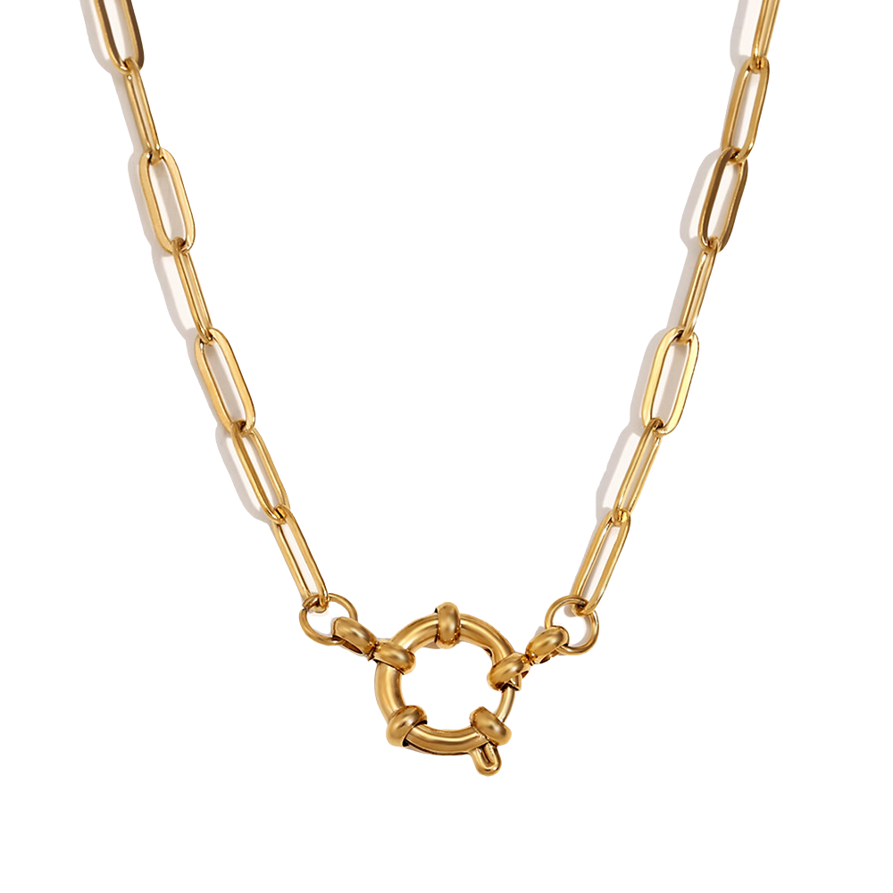 Classic O Clasp Charm Necklace
