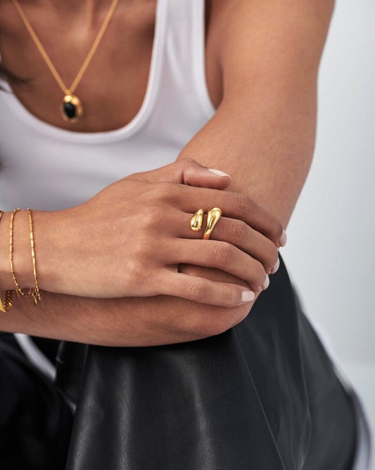 Twisted Ring 18K Gold Plated