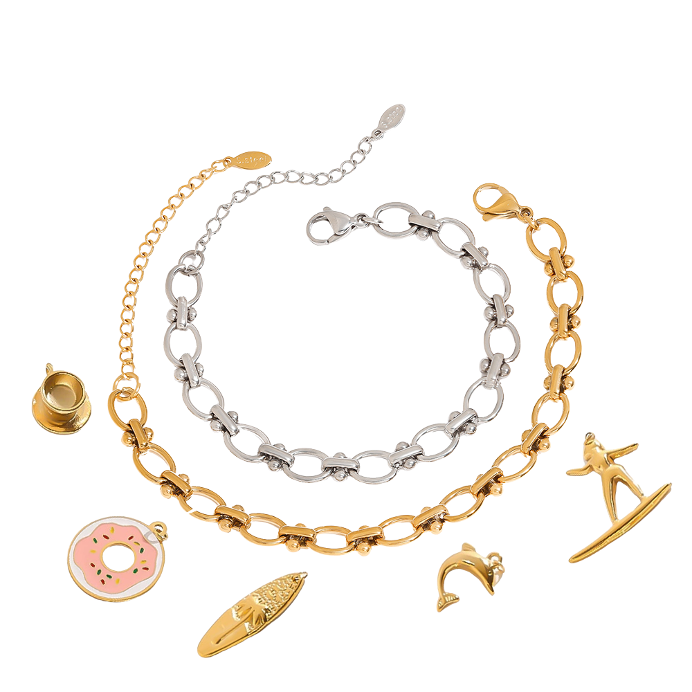 Bold Paperclip Charm Bracelet