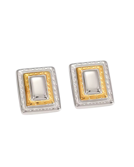 Geometric Rectangular Earrings