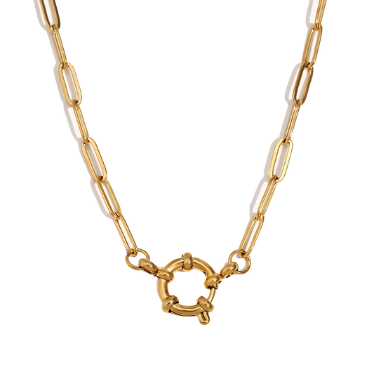 Classic O Clasp Charm Necklace