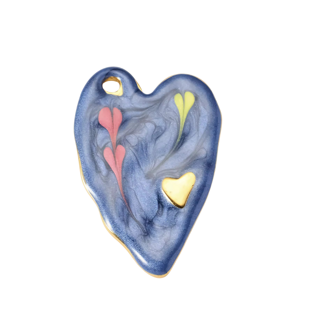 Painted Heart Charm