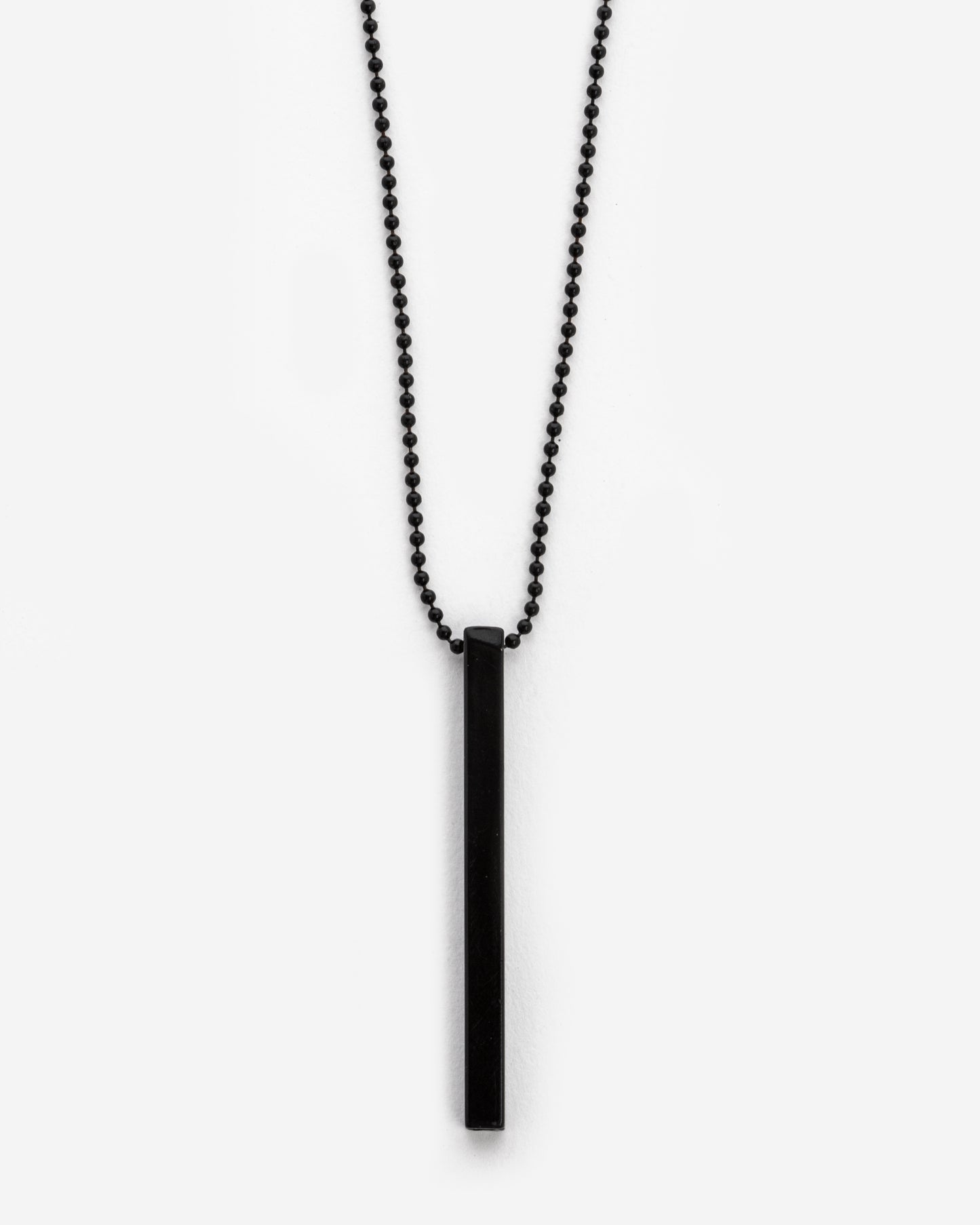 Black Straight Pendant , Stainless Steel