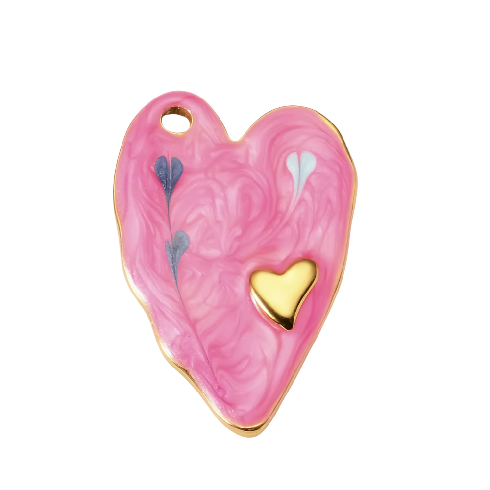 Painted Heart Charm