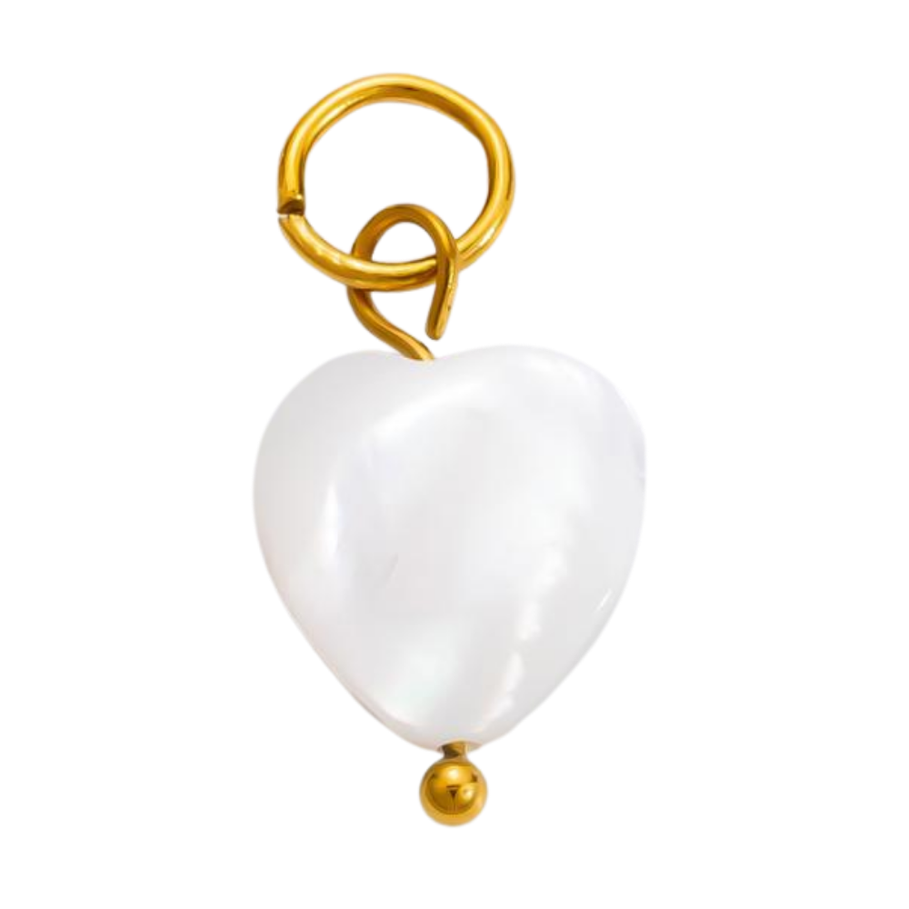 Pearl Heart Charm