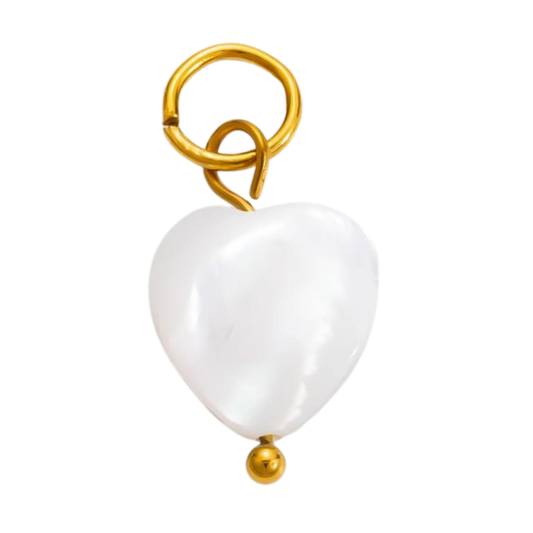 Pearl Heart Charm