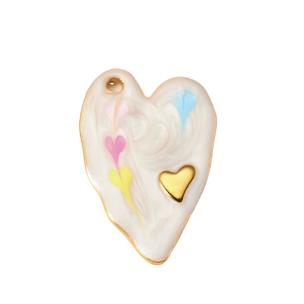 Painted Heart Charm